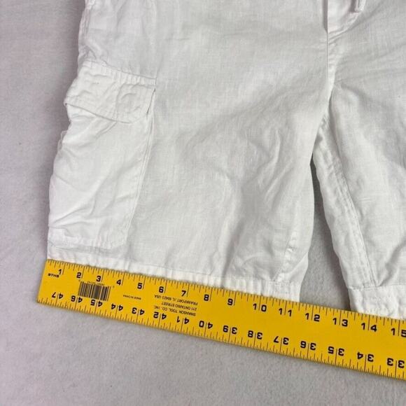 Island Importer Cargo Shorts Mens Large White Cabo Linen Drawstring Pull On - Picture 4 of 12